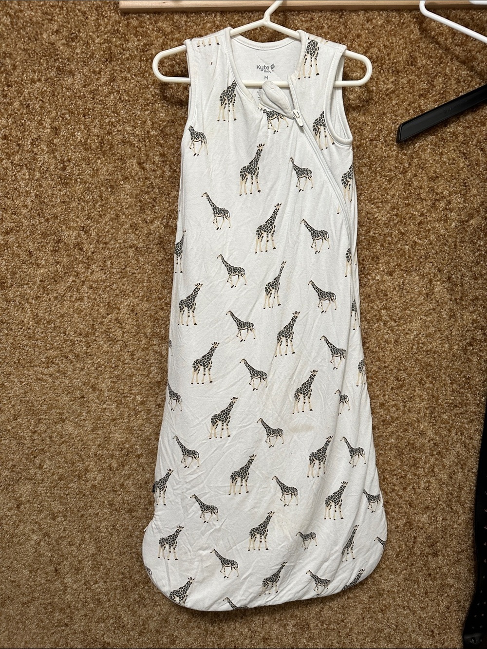 Kyte BABY Neutral Giraffe Print Sleep Sack - Cream & Brown